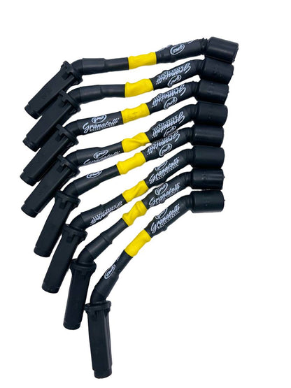 Granatelli 8" GM LS/LT 0-Ohm Yellow Spark Plug Wires – 28-1811HTY