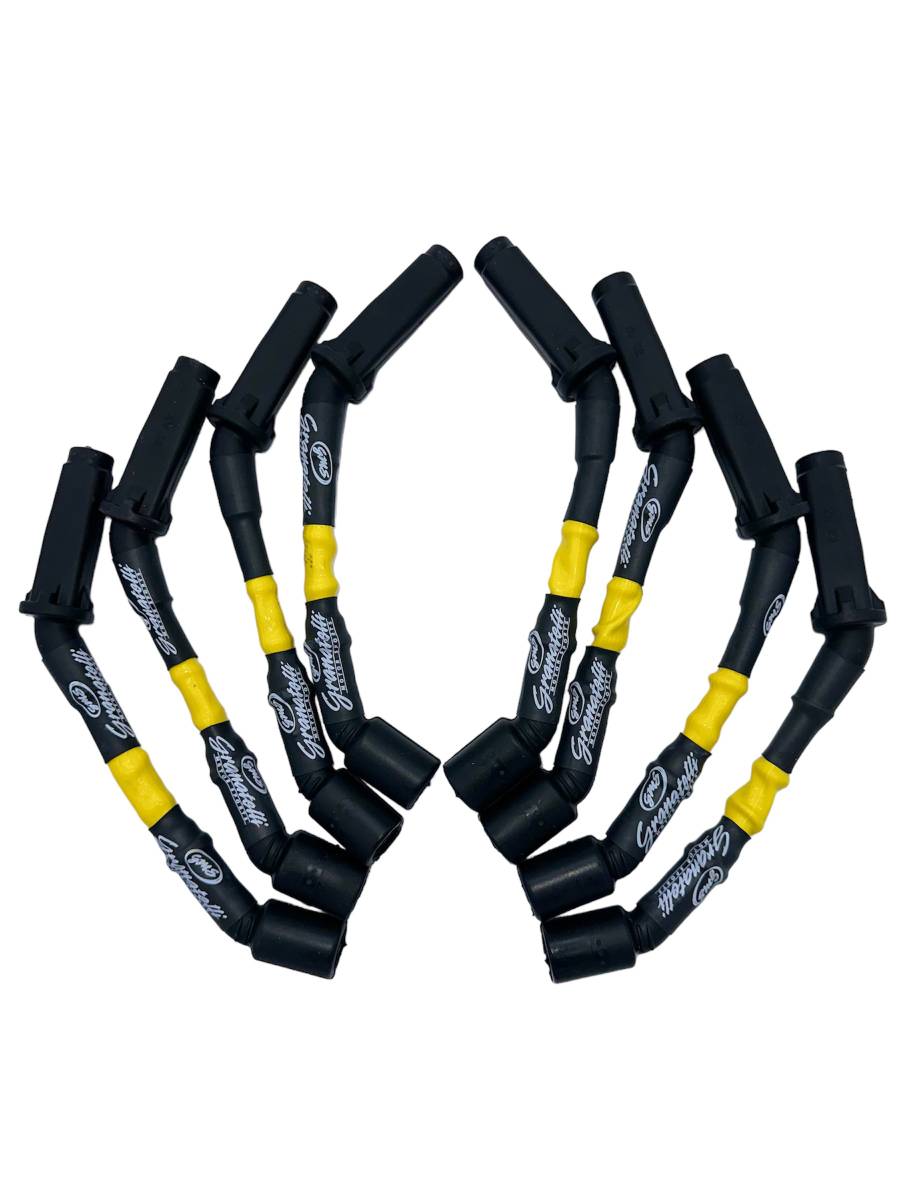 Granatelli 8" GM LS/LT 0-Ohm Yellow Spark Plug Wires – 28-1811HTY