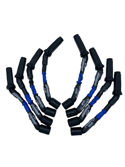 Granatelli 8" GM LS/LT 0-Ohm Blue High-Temp Spark Plug Wires – 28-1811HTBL