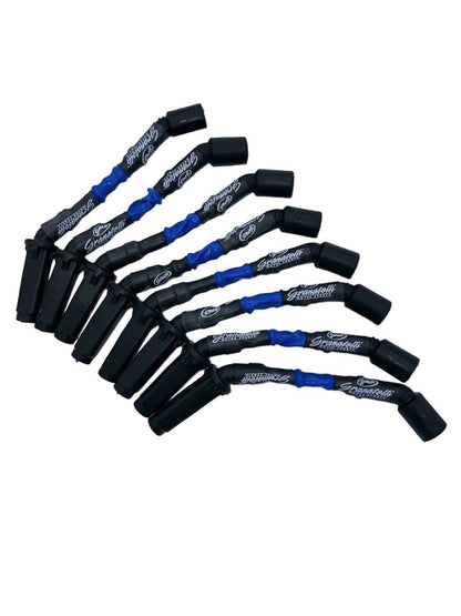 Granatelli 8" GM LS/LT 0-Ohm Blue High-Temp Spark Plug Wires – 28-1811HTBL