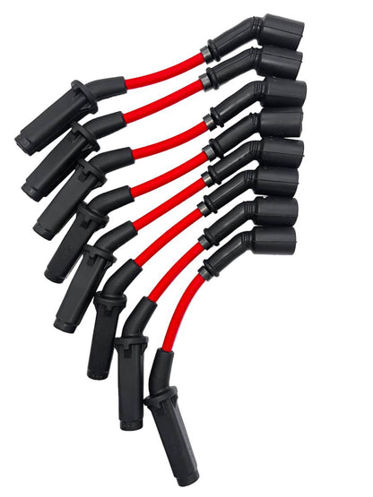 Granatelli 8" GM LS/LT 0-Ohm Red Spark Plug Wires – 28-1811S-R