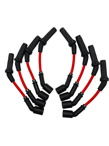Granatelli 8" GM LS/LT 0-Ohm Red Spark Plug Wires – 28-1811S-R