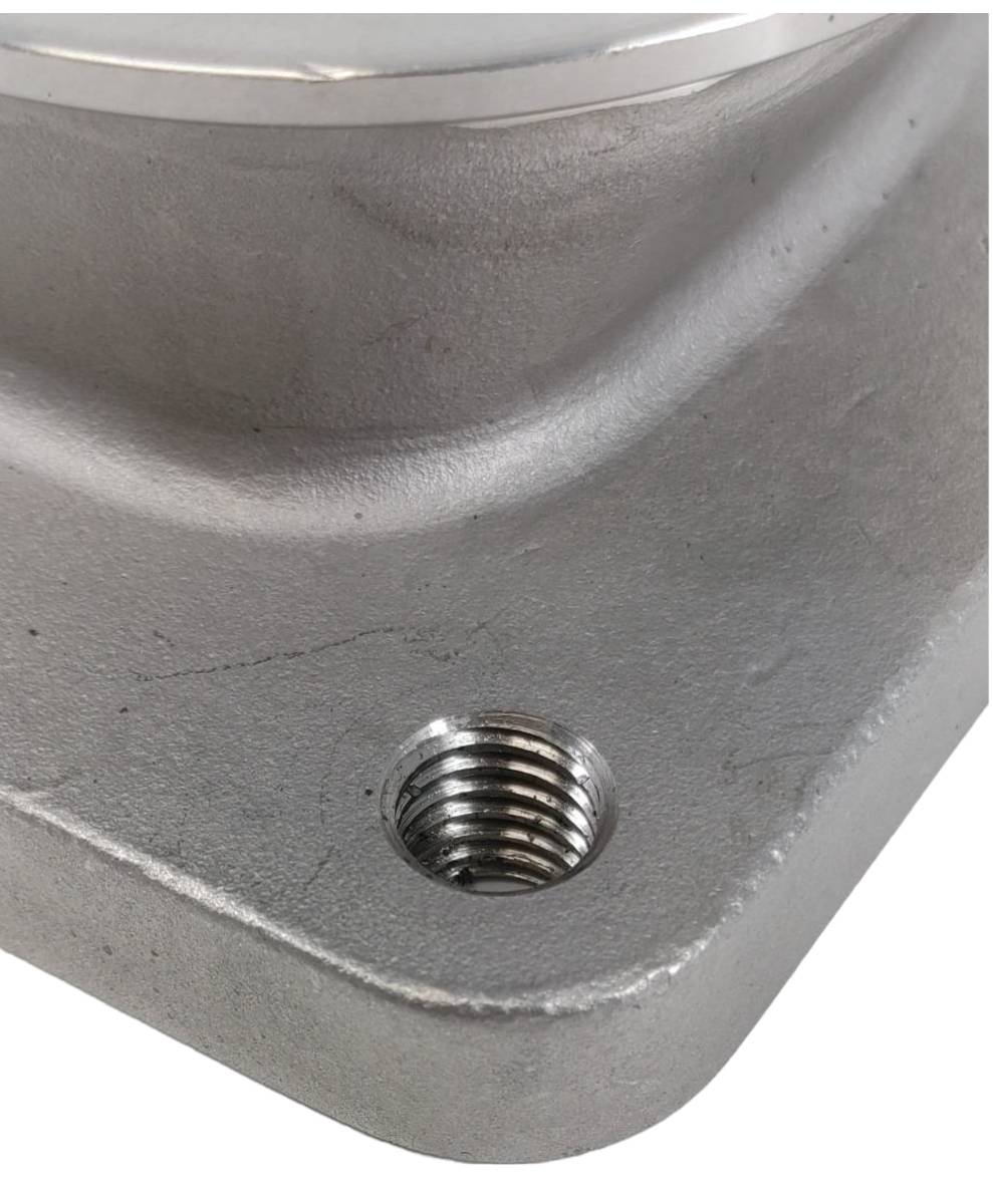 Granatelli 2.5" V-Band to T3 Turbo Adapter – Cast 304 Stainless, Threaded - 540208