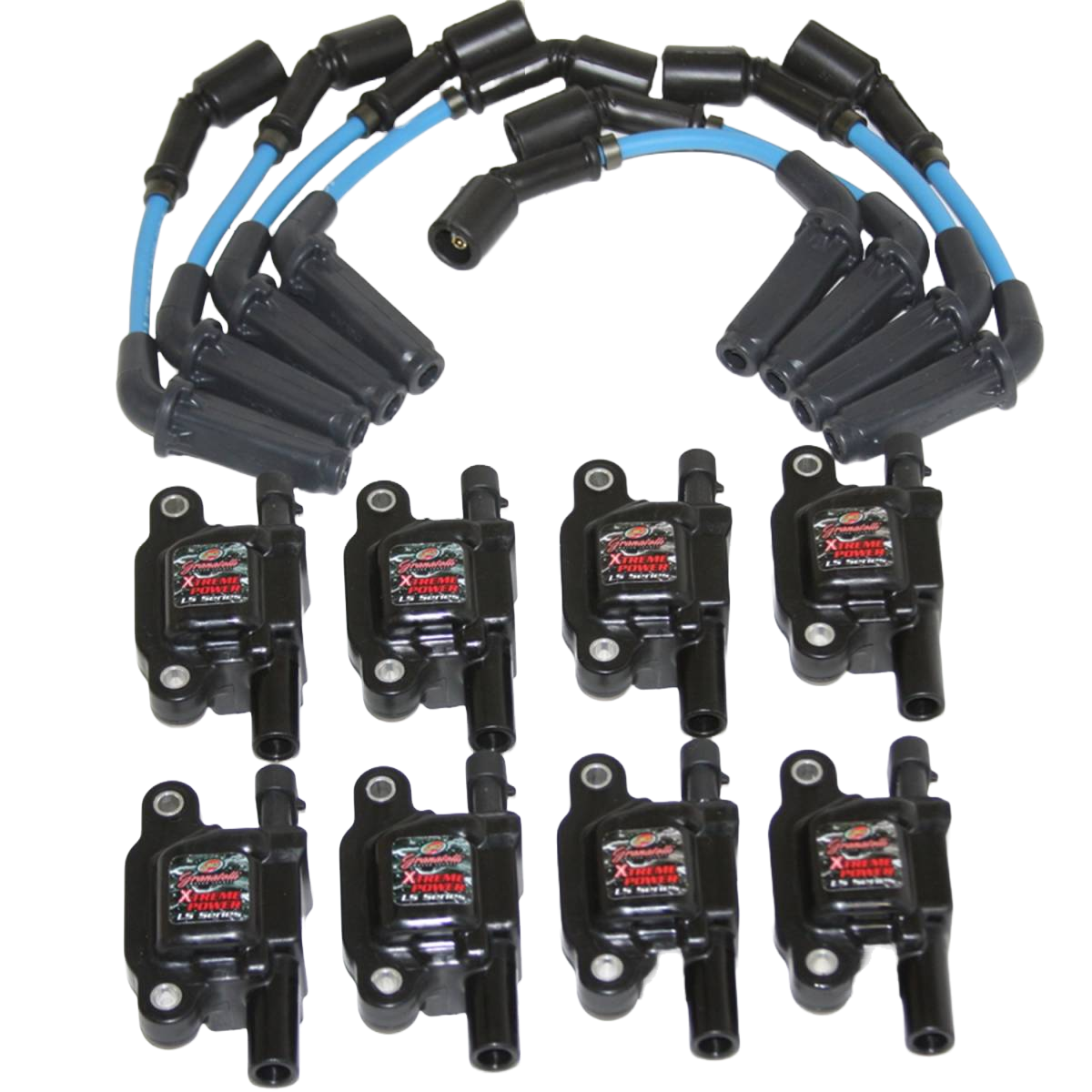 Granatelli 2005–2013 GM LS2/LS3/LS7/LS9/LSA/L92/L99/L76 80K Pro Series Xtreme Ignition Coil & 0-Ohm Wire Kit – 28-0513KT1