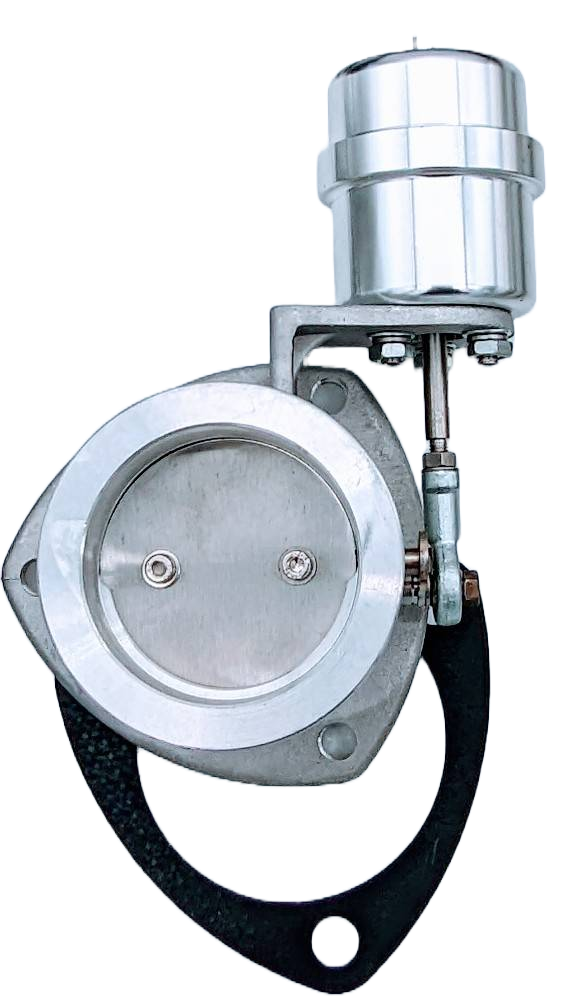 Granatelli 3-Inch Single Round Vacuum/Pressure-Controlled Electronic Stainless Steel Slip-Fit Exhaust Cutout Kit – 309530