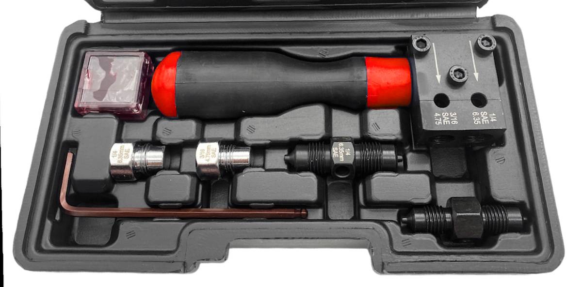 Granatelli 45° Double-Flare Brake Line Tool – 3/16" & 1/4" Lines – 540108