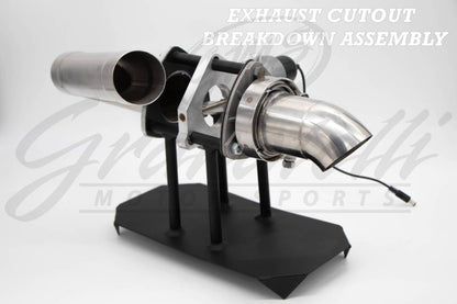 Granatelli 3-Inch Dual Round Electronic Stainless Steel Slip-Fit Exhaust Cutout Kit – 302530K