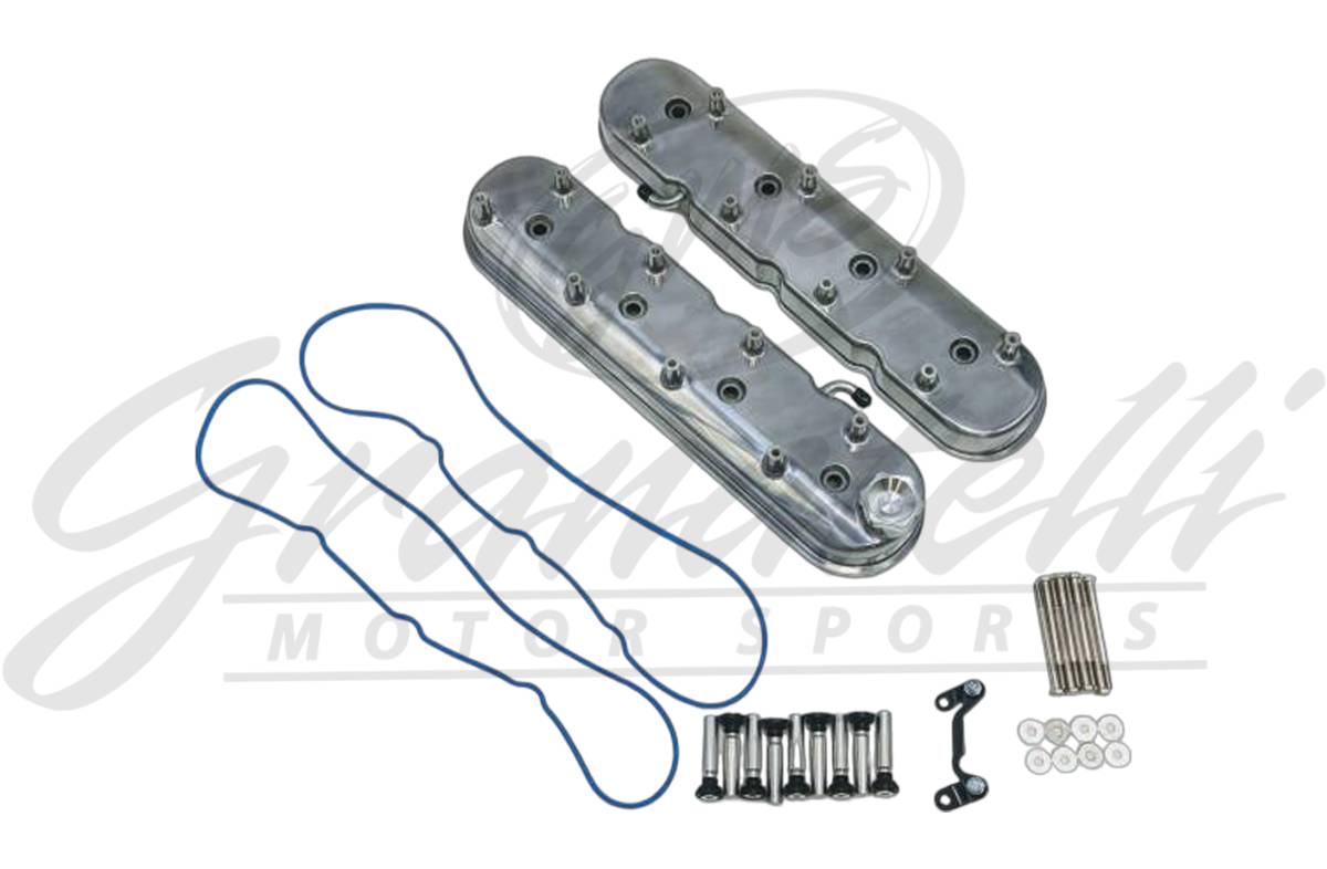Granatelli LS Tall Valve Covers, Polished Finish, Integral Coil Mounts, 4.8L-7.0L, Pair – 640361