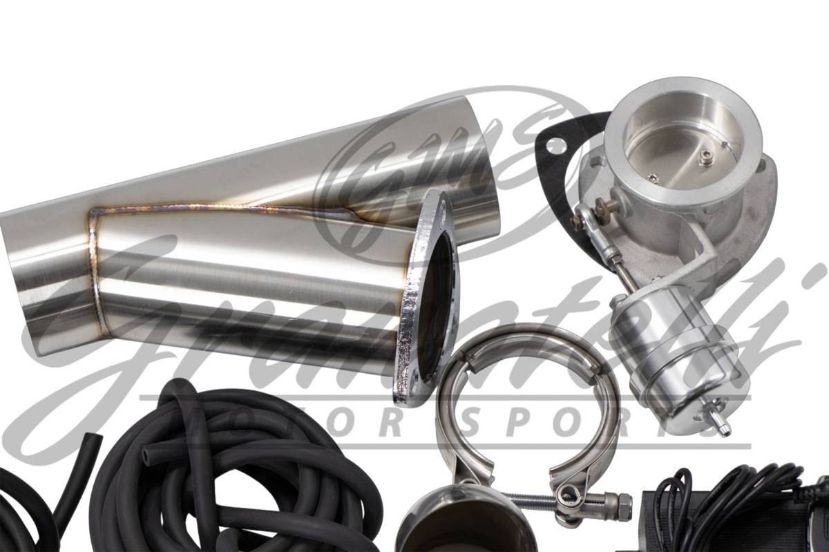 Granatelli 3-Inch Dual Round Vacuum/Pressure-Controlled Electronic Stainless Steel Weld-In Exhaust Cutout Kit – 309630K