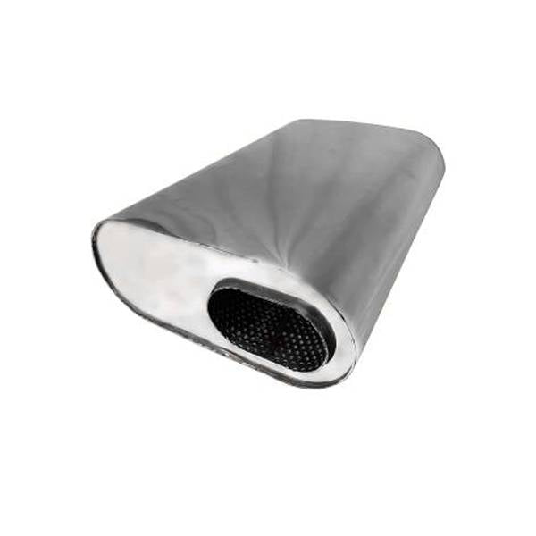 Granatelli 3" 304 Stainless Steel Oval Muffler - Polished – 313541