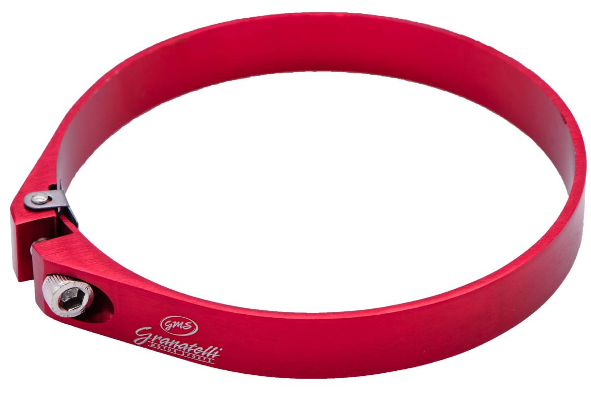 Granatelli Red Anodized Billet Aluminum Hose Clamp 109.6mm–111.6mm (Approx. 4.31"–4.39") – 971400R