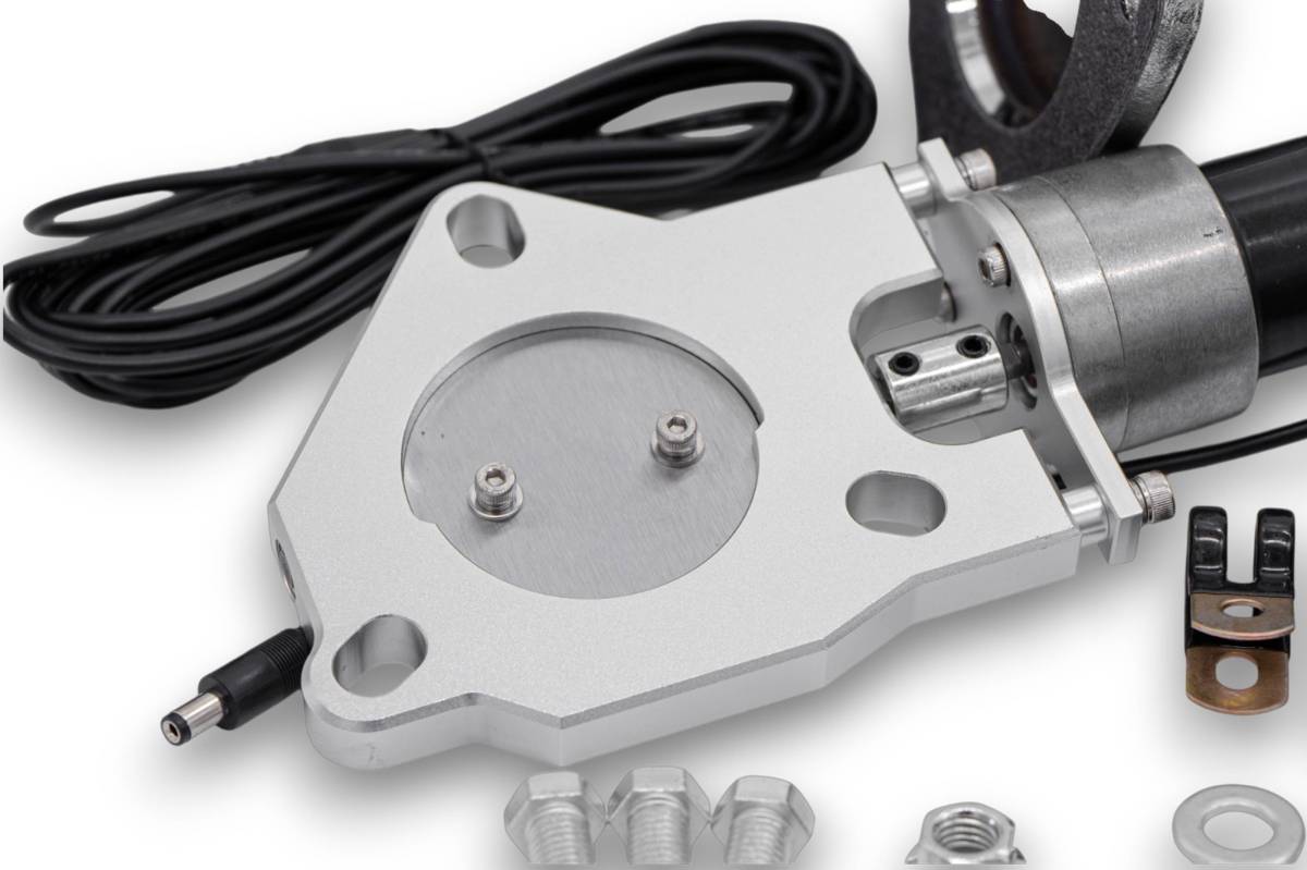 Granatelli 3-Inch Dual Round Electronic Stainless Steel Weld-In Exhaust Cutout Kit – 307530K
