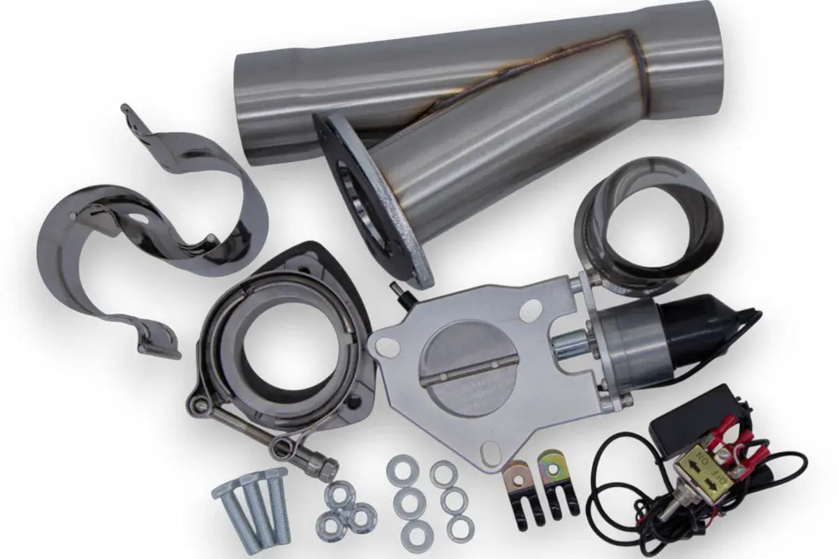 Granatelli 2.25-Inch Single Round Electronic Stainless Steel Slip-Fit Exhaust Cutout Kit – 302522