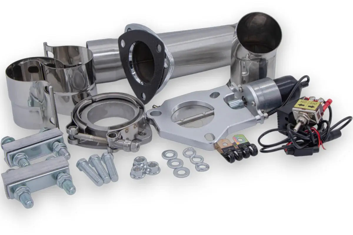 Granatelli 2.25-Inch Single Round Electronic Stainless Steel Slip-Fit Exhaust Cutout Kit – 302522