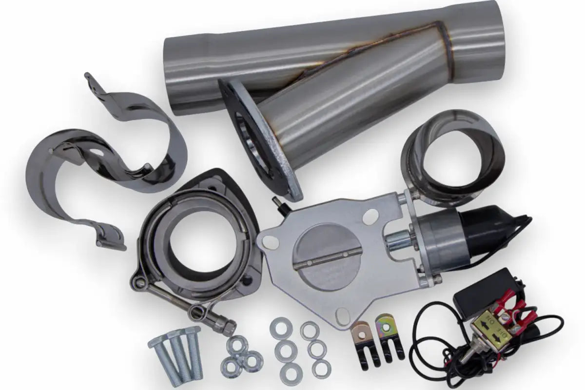 Granatelli 2.25-Inch Single Round Electronic Stainless Steel Slip-Fit Exhaust Cutout Kit – 302522