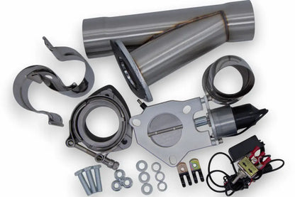 Granatelli 2.25-Inch Single Round Electronic Stainless Steel Slip-Fit Exhaust Cutout Kit – 302522