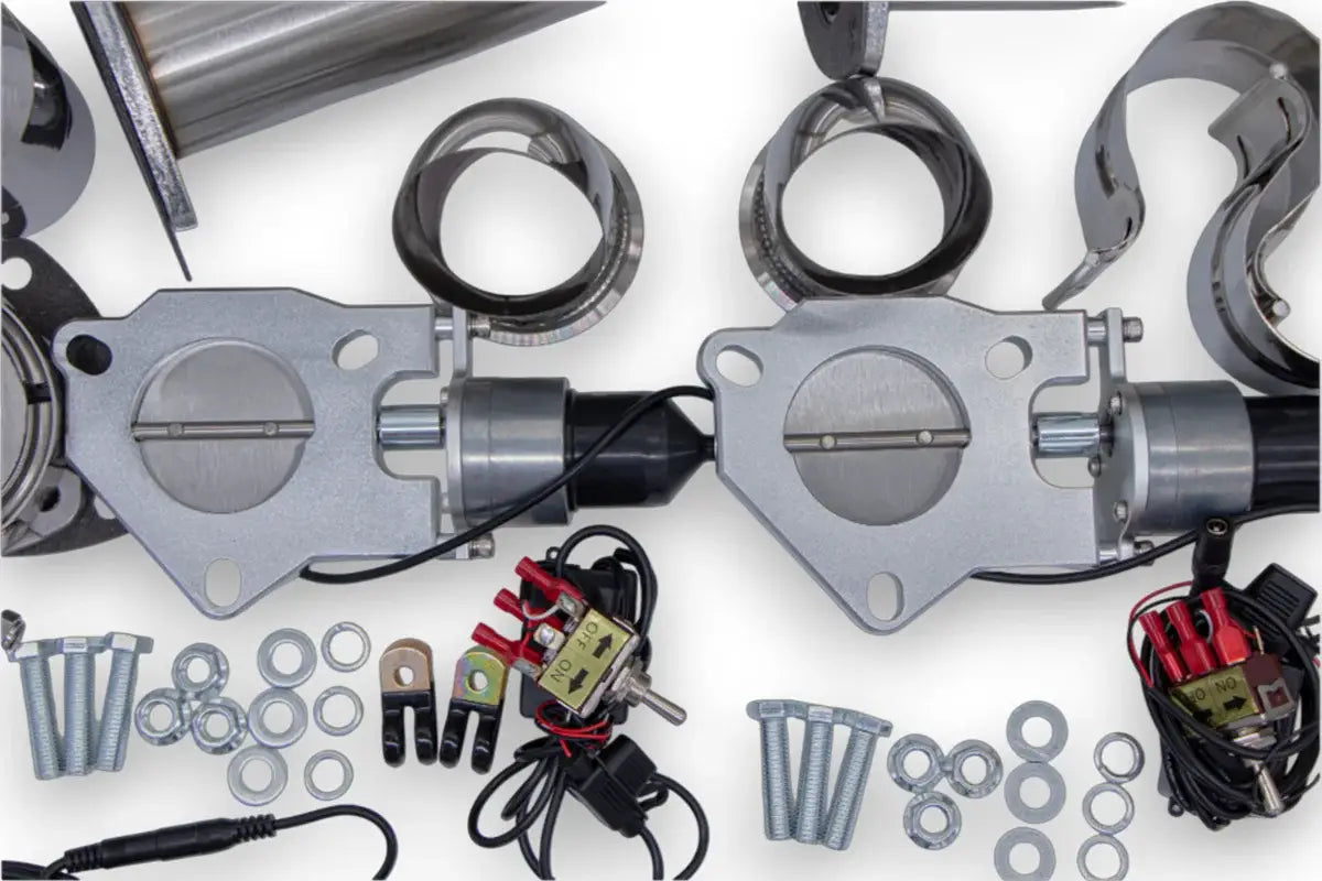 Granatelli 3-Inch Dual Round Electronic Stainless Steel Slip-Fit Exhaust Cutout Kit – 302530K