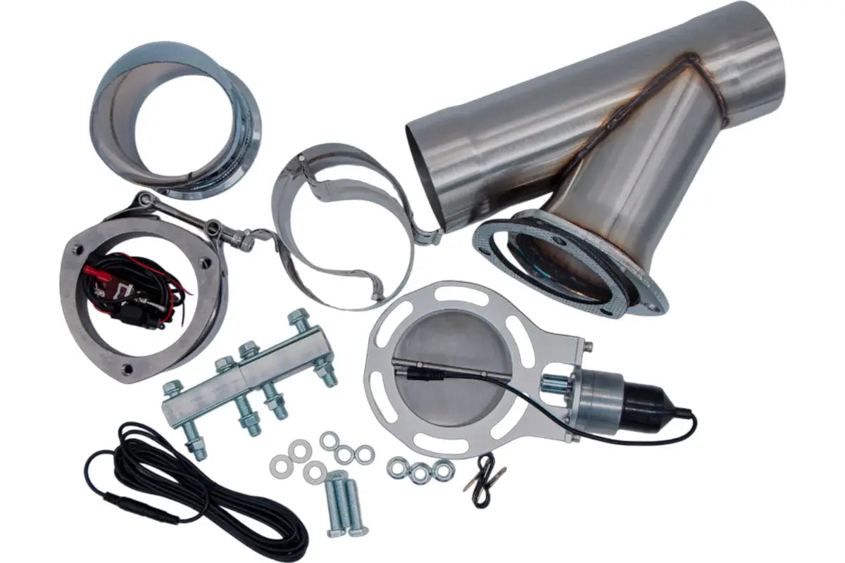 Granatelli 3.5-Inch Dual Round Electronic Stainless Steel Slip-Fit Exhaust Cutout Kit – 302535D