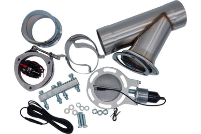 Granatelli 4-Inch Dual Round Electronic Stainless Steel Slip-Fit Exhaust Cutout Kit – 302540K