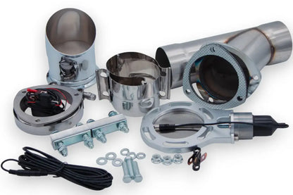 Granatelli 4-Inch Dual Round Electronic Stainless Steel Slip-Fit Exhaust Cutout Kit – 302540K