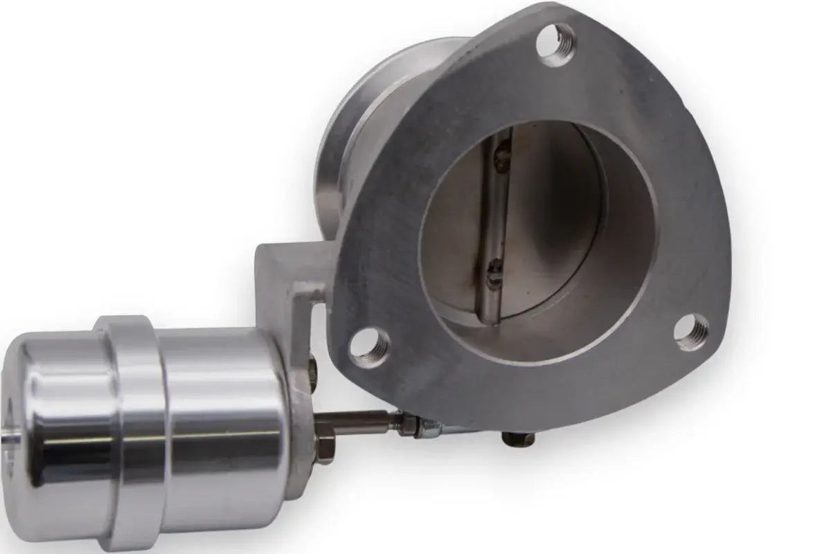 Granatelli 3-Inch Single Round Vacuum/Pressure-Controlled Electronic Stainless Steel Slip-Fit Exhaust Cutout Kit – 309530