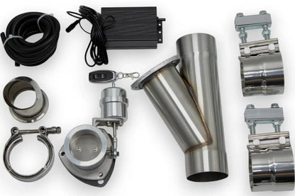 Granatelli 3-Inch Single Round Vacuum/Pressure-Controlled Electronic Stainless Steel Slip-Fit Exhaust Cutout Kit – 309530
