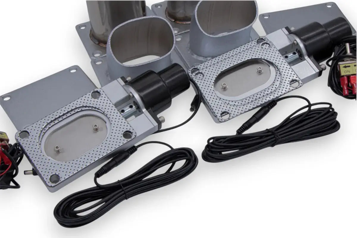 Granatelli 3" Dual Oval Electronic Stainless Steel Weld-In Exhaust Cutout Kit – 313530D