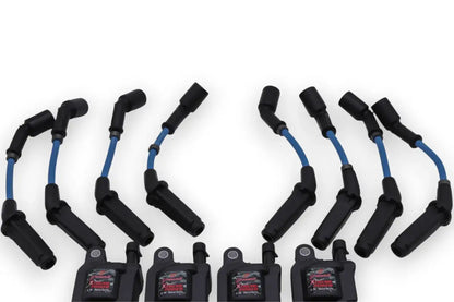 Granatelli 8" GM LS/LT 80K Blue 0-Ohm Coil-Near-Plug Ignition Coil & Wire Kit – 28 1811KIT