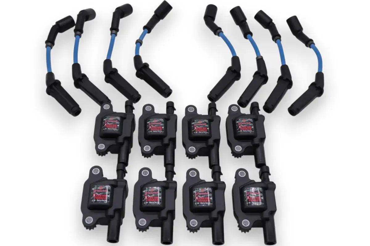 Granatelli 8" GM LS/LT 80K Blue 0-Ohm Coil-Near-Plug Ignition Coil & Wire Kit – 28 1811KIT
