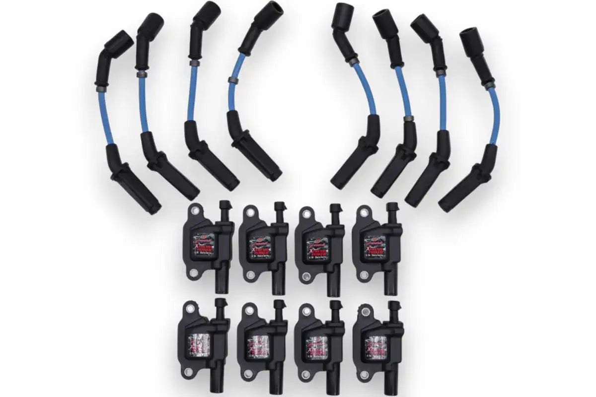 Granatelli 8" GM LS/LT 80K Blue 0-Ohm Coil-Near-Plug Ignition Coil & Wire Kit – 28 1811KIT