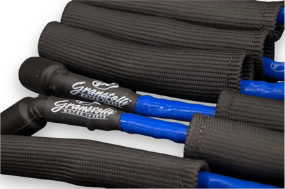 Granatelli 10" GM LS/LT 0-Ohm Blue High-Temp Spark Plug Wires w/ Black Kevlar Boots – 28-1545HTBLB