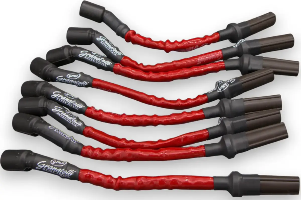 Granatelli 10" GM LS/LT 0-Ohm Red High-Temp Spark Plug Wires – 28-1545HTR