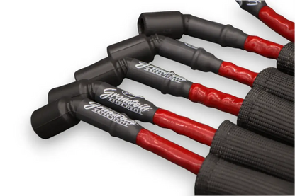 Granatelli 10" GM LS/LT 0-Ohm Red High-Temp Spark Plug Wires w/ Black Kevlar Boots – 28-1545HTRB