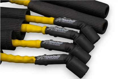 Granatelli 10" GM LS/LT 0-Ohm Yellow High-Temp Spark Plug Wires w/ Black Kevlar Boots – 28-1545HTYB