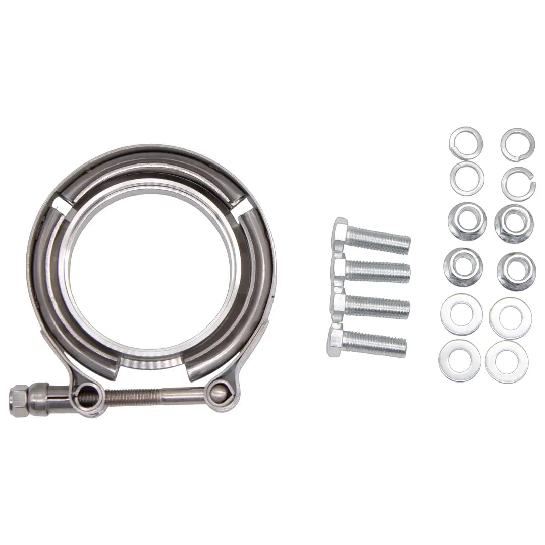 Granatelli 90° Turbo Adapter – 3.0" V-Band to T3/T4 Housing, Cast Threaded - 540209
