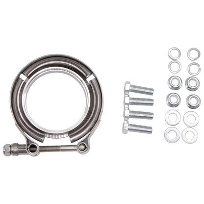 Granatelli 90° Turbo Adapter – 3.0" V-Band to T3/T4 Housing, Cast Threaded - 540209