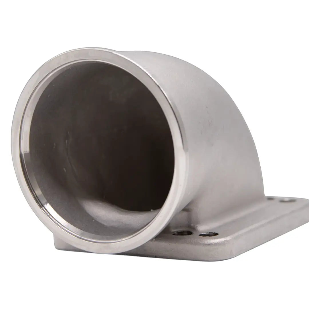 Granatelli 90° Turbo Adapter – 3.0" V-Band to T3/T4 Housing, Cast Threaded - 540209