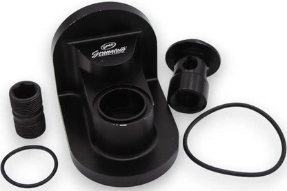 Granatelli Ford 5.0L 90° Black Billet Oil Filter Adapter – 796880