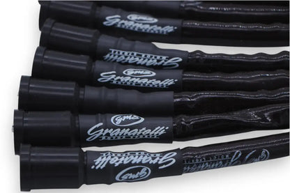 Granatelli 23" 2010–2014 Ford Raptor 6.2L 0-Ohm Black High-Temp Spark Plug Wires w/ Black Kevlar Boots – 28-2116HTBB