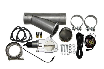 Granatelli 2.25-Inch Single Round Electronic Mild Steel Slip-Fit Exhaust Cutout Kit – 303522