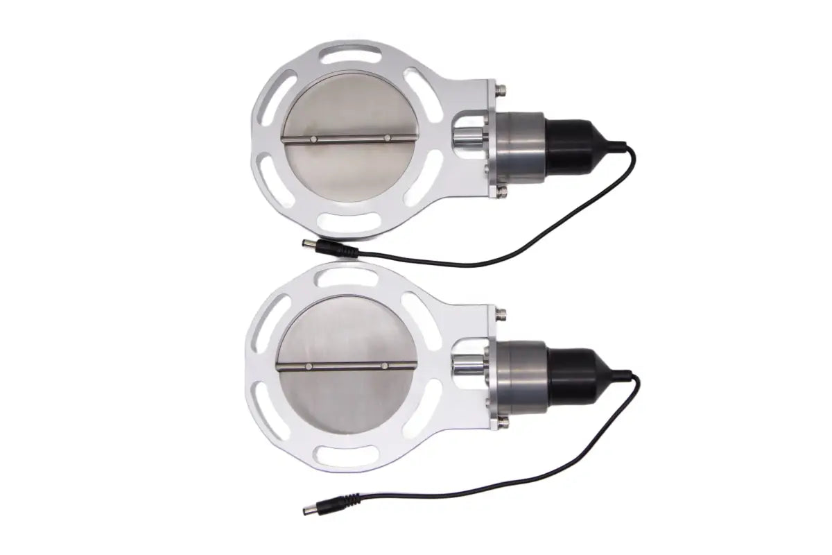 Granatelli 4-Inch Dual Round Electronic Stainless Steel Weld-In Exhaust Cutout Kit – 307540K