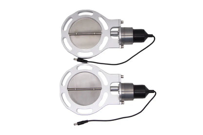 Granatelli 4-Inch Dual Round Electronic Stainless Steel Weld-In Exhaust Cutout Kit – 307540K
