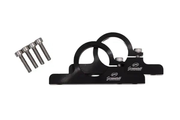 Granatelli Universal 1.75" (44mm) Aluminum Fuel Filter Mounting Bracket – Black – 383544B