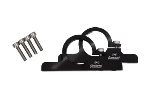 Granatelli Universal 2.00" (50mm) Aluminum Fuel Filter Mounting Bracket – Black – 383550B