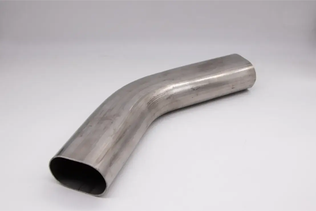 Granatelli 3" Oval Exhaust Tubing Horizontal 45° Bend – 313536