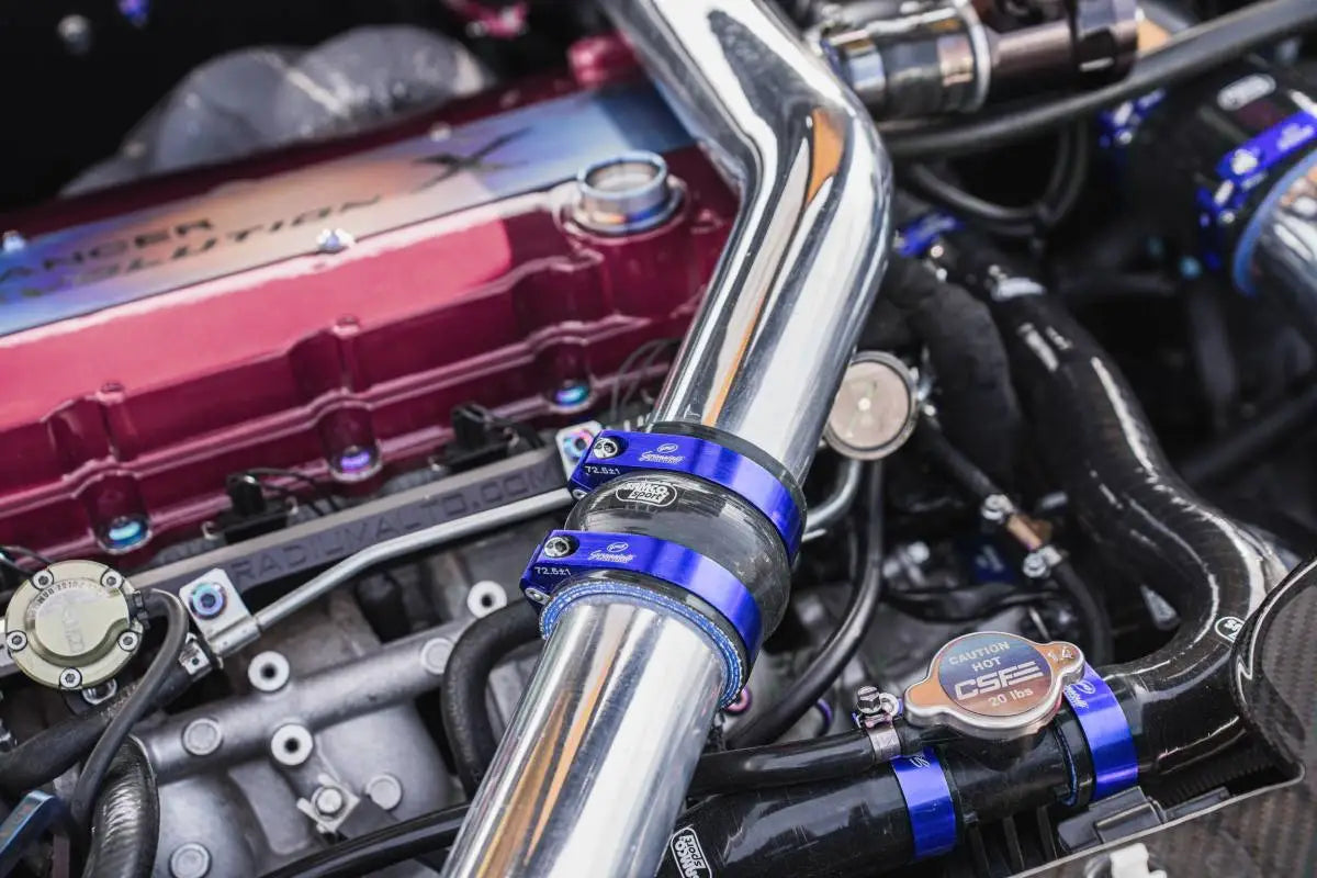 Granatelli Blue Billet Aluminum Hose Clamp 66mm–68mm (Approx. 2.59"–2.67") – 971225B