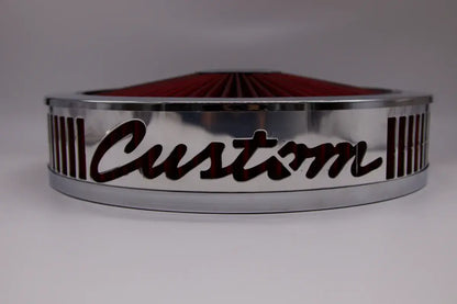Granatelli Blingz Beauty Bandz SPECIAL ORDER 14-Inch x 3-Inch Grill Insert – Red Filter / Chrome Lip – 750000CRF