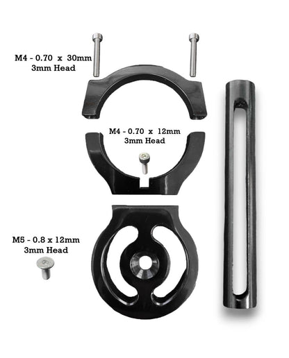 Granatelli 1.50-Inch Race Belt Residual Slack Harness Collar Set – Black – 800150B