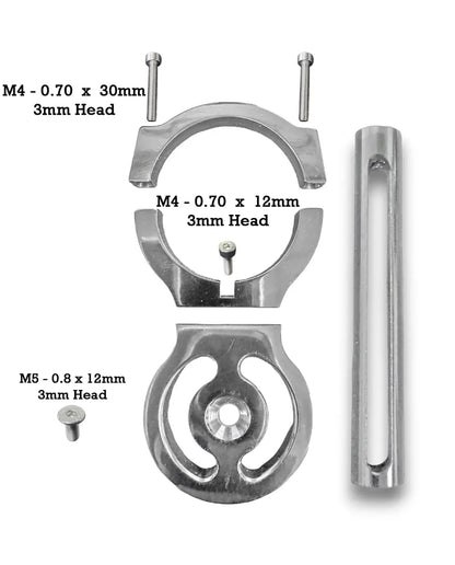 Granatelli 1.75-Inch Race Belt Residual Slack Harness Collar Set – Polished Aluminum – 800175