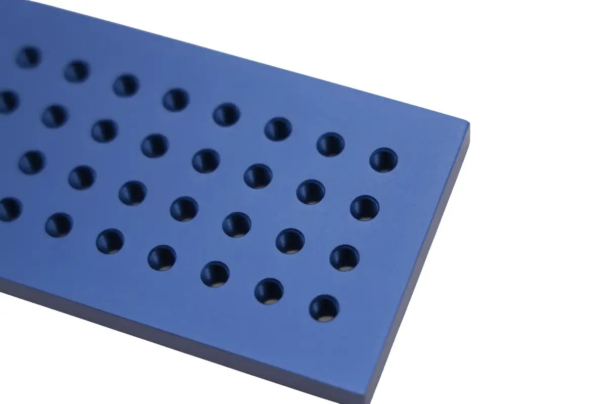 Granatelli Blue Anodized Billet Aluminum Carburetor Jet Holder – 1/4-28 Threaded Holes – 540111